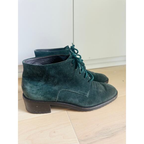 Vintage Bally Suede Boots Size 7 Ankle Boots Classic Quiet Luxury Designer Shoes - Picture 8 of 9